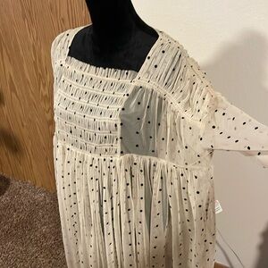 Free People Mesh Shirt Dress